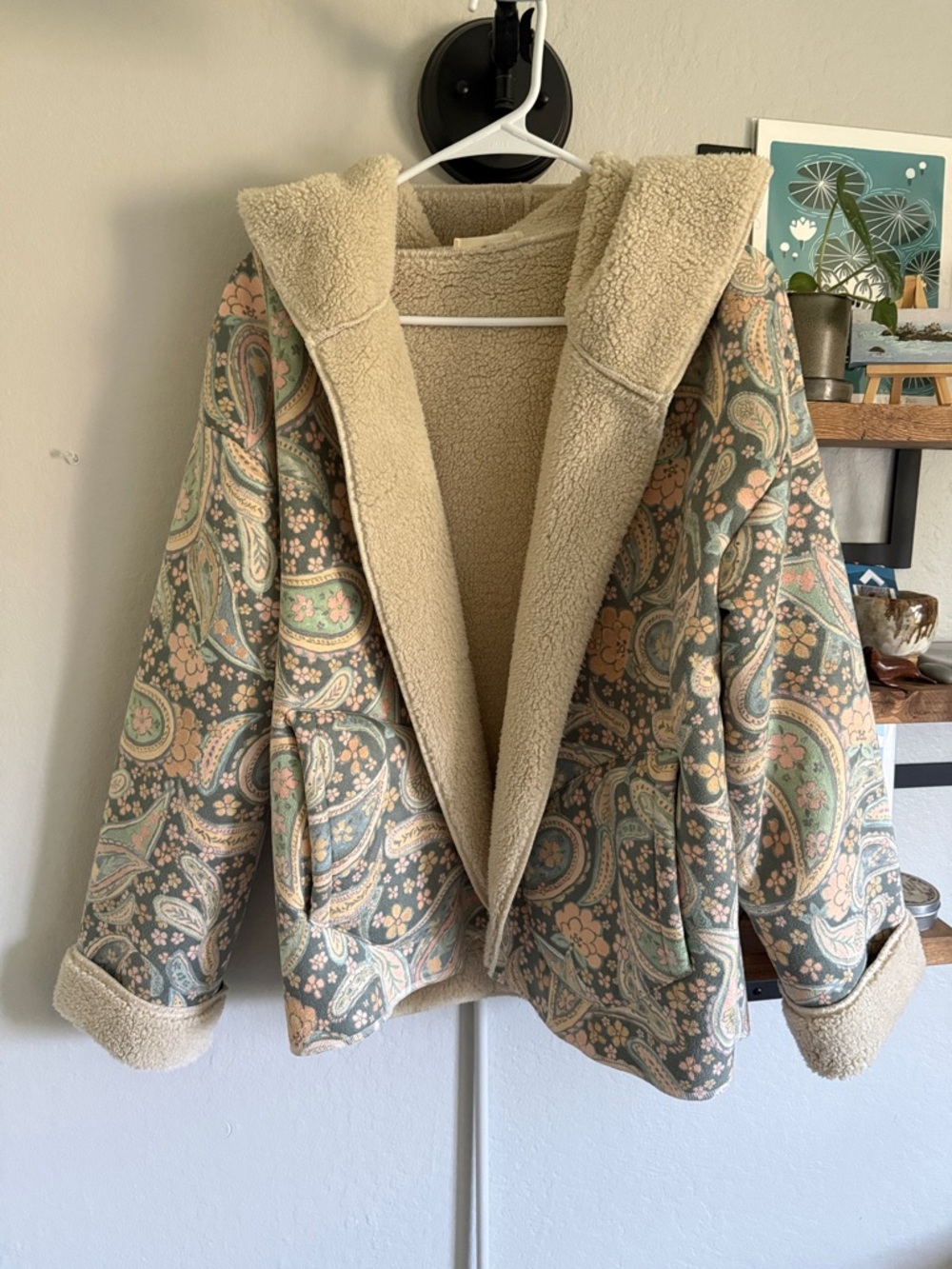 lovestitch Paisley Dreams Jacket in Sage, Cream & Muted Pink